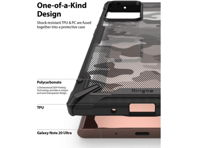 Ringke Fusion-X Case for Galaxy Note 20 Ultra - Camo Black - Image 3