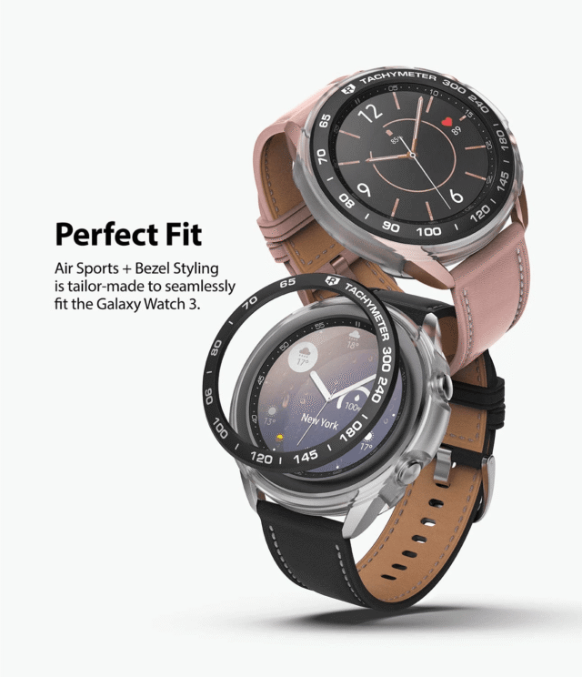 Air Sports + Bezel Styling Combo Pack FOR Galaxy Watch 3 41mm Ringke – Matte Clear - Image 2