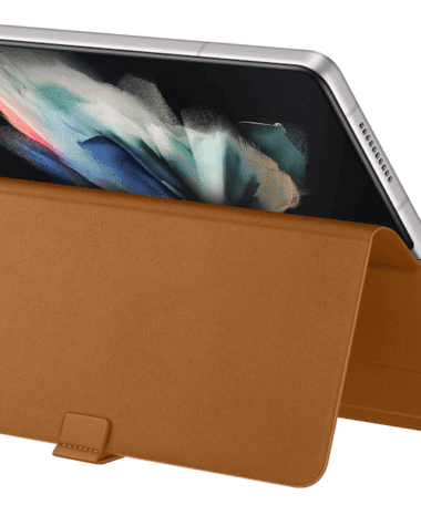 Samsung Galaxy Z Fold 3 5G Leather Grip Plus Stand Cover