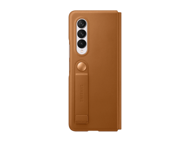 Samsung Galaxy Z Fold3 Leather Grip plus Stand Cover - Image 3