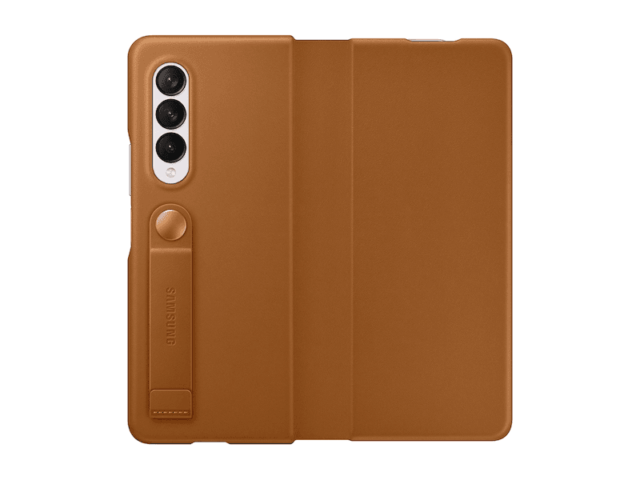 Samsung Galaxy Z Fold3 Leather Grip plus Stand Cover - Image 2