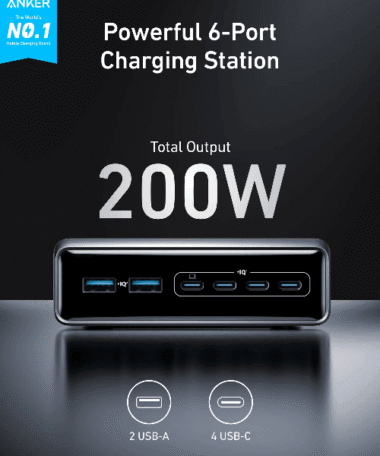 Anker Prime Charger (200W, 6 Ports, GaN) Price in Pakistan.