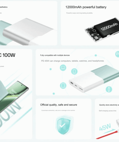 OnePlus 12000mAh 100W SUPERVOOC Power Bank Price in Pakistan.