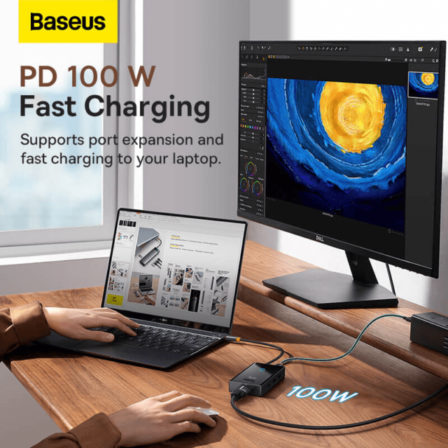 Baseus PioneerJoy 8-Port Type-C HUB Adapter - Image 6