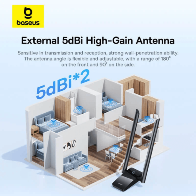 Baseus FastJoy Series WiFi Adapter 1300Mbps - Image 3