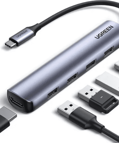 Adapter Hub UGREEN, USB_C to 4x USB 3.0, HDMI