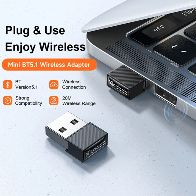 Mcdodo OT 1580 USB A Bluetooth 5.1 Wireless Adapter - Image 5