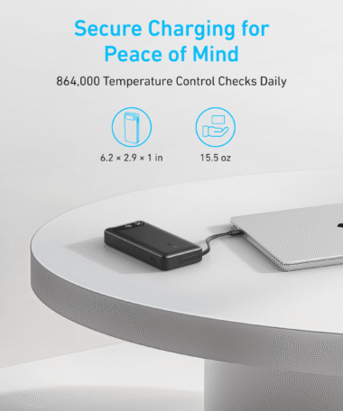 Anker Power Bank 20000mah 87W Built In USB C Cable