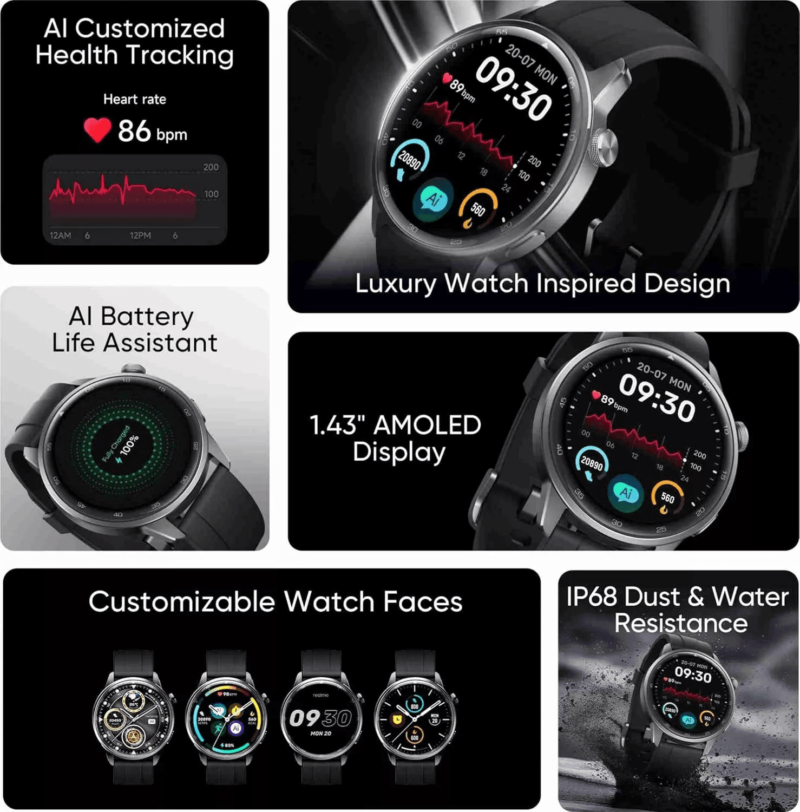 Realme Watch S2 1.43 AMOLED Display Watch - Image 3